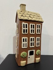 Large Ceramic Brick House For Tealight - Village Pottery New