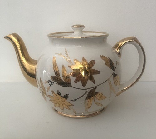 Sadler vintage teapot gold - gold, &