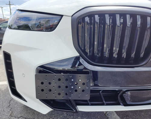 Front bumper tow hook license - front,