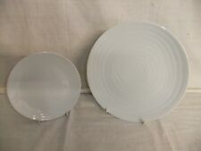 c4 Pottery Sainsbury's HOME - modern white microwave/dishwasher safe plates 7B7B