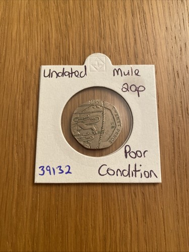 20p coin undated - mule, poor