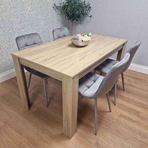 Oak effect dining table - dining, set