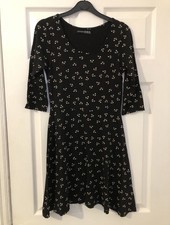 Ladies Black Print Dress Size