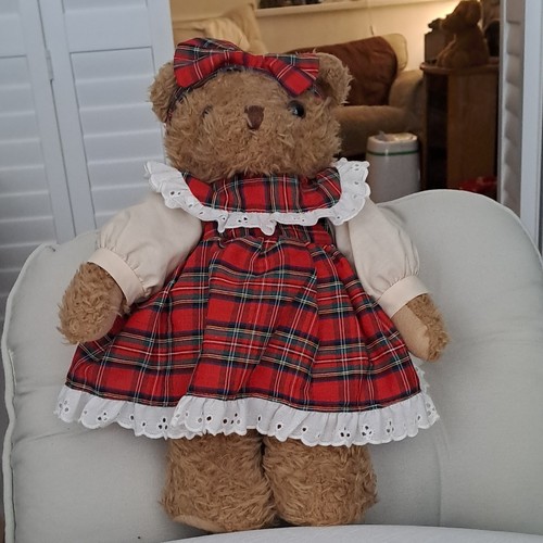 Brown plush scottish teddy - plush,