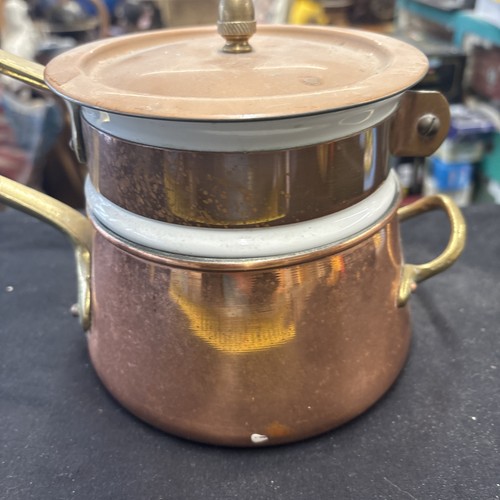 Vintage copper double boiler - vintage,