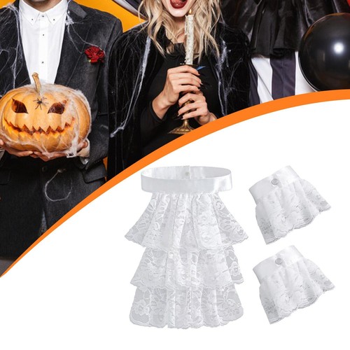 Lace jabot and cuffs - lace,