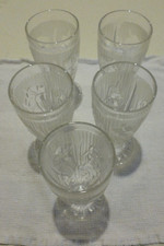 5 Vintage US Diner Knickerbocker Glory Ice Cream Milkshake Sundae Glasses