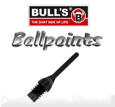 1000 Pieces BULL'S Dart Tips "BALLPOINTS", 2BA, Black