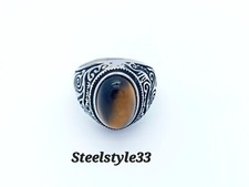 TIGER'S EYE RING  SIGNET