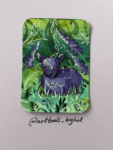 Aceo lavender lamb - aceo,
