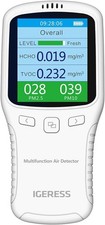 IGERESS Indoor Air Quality Monitor, Formaldehyde Detector, HCHO/TVOC/PM2.5/PM10