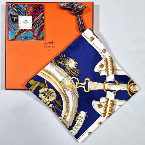 Rare vintage hermes silk scarf - hermes,