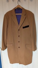 Ozwald Boateng mens Made In Italy Camel Cashmere Wool coat-Size Uk40R EU 50R- M 