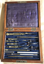 Vintage Stanley Brass & Steel Technical Drawing Draughtsman Set - Spares