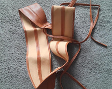 Women's Wide Waist Tie Belt with Bow | Soft Leather-Look | For Dresses & Hallowe