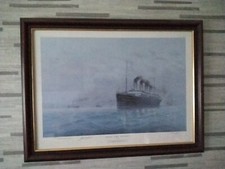 TITANIC "Into The Night" Signed By Gt Nephew Of Thos Andrews & ARTIST E.D.Walker