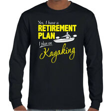 Kayak Retirement Plan Mens Funny Kayaking T-Shirt Canoe Canoeing Paddle Helmet