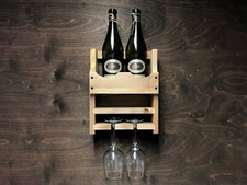 Wine Shelf Rack Bottle & 2