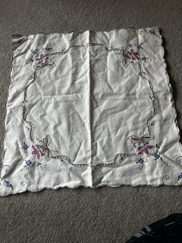 Hand embroidered cushion - hand,