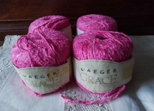 4 X 50g Jaeger Pink knitting yarn Grace 