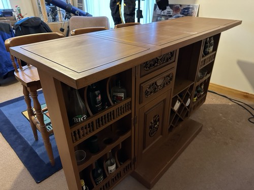 Freestanding wooden home bar - freestanding,