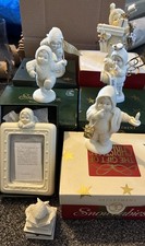 Snowbabies Department 56 Christmas Ornament X5 Picture Frame & Trinket Box