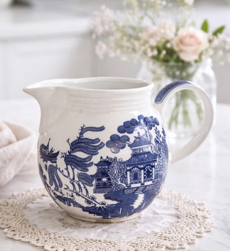 Churchill blue willow pattern - churchill,