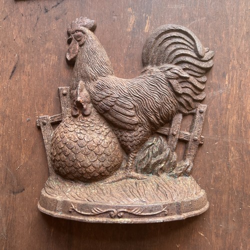 Vintage cast iron - cast, cockerel