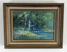 NORMAN JAMES BATTERSHILL (b.1922) Oil Painting On Board WOODLAND POOL