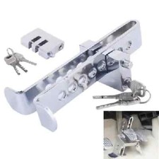 Anti-Theft Car Stainless Brake Clutch Pedal Lock Steering Wheel Security Lock.