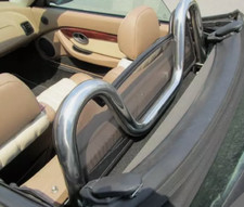 MGF TF CHROME ROLL BARS + WIND DEFLECTOR. 1996 TO 2012