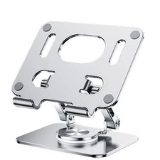 Tablet iPad Swivel Stand 360° Rotating Base Adjustable Height & Angle SILVER