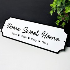 Personalised Street Sign Home Sweet Home Family Plaque New Home Gift