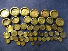 50 Antique Brass Dram Weights (Not Apothecary) Various Sizes, Good Condition