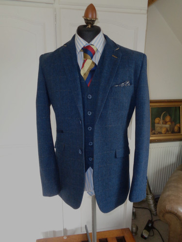 Cavani blue tweed - tweed, 3