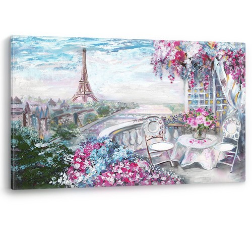 Paris balcony eiffel tower oil - paris,