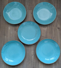 5 Porcelite Seasons Green Sea Spray Coupe Pasta Bowls 10 1/4" (26cm)