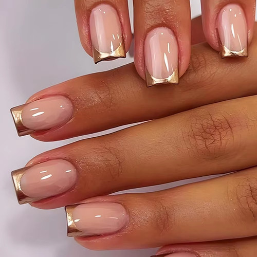Short square false nails - short,