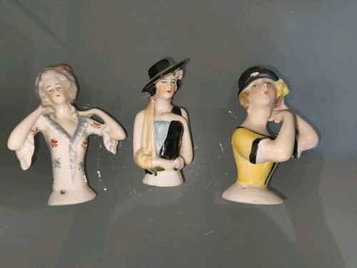 Vintage ceramic half doll - vintage,