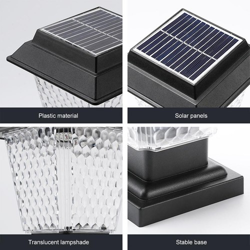 Black solar post cap - solar,