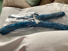 blue covered padded