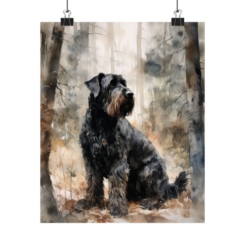 Black russian terrier dog - black,