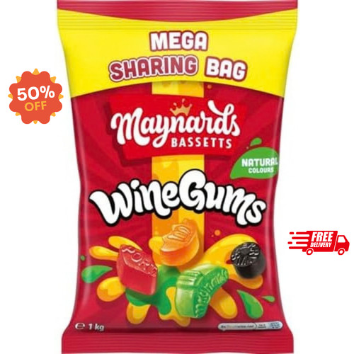 Maynards wine gums pack 1kg - gums, of