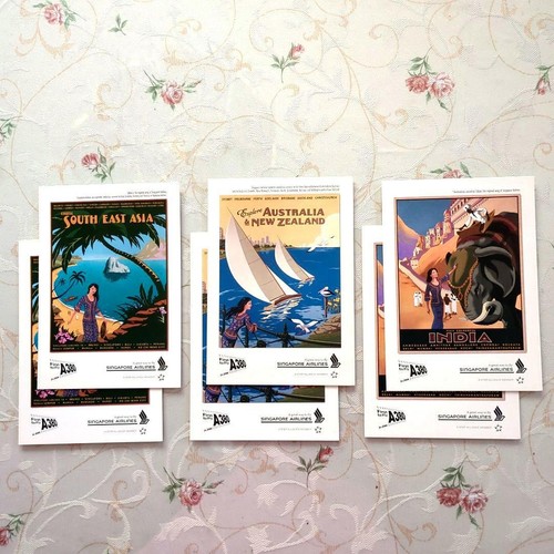 Singapore airlines postcards - singapore,