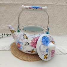 Enamel Tea Kettle Floral