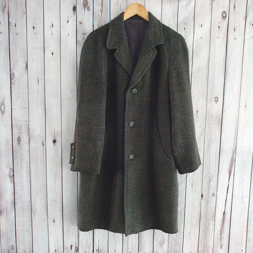 Vintage mens tweed coat size - mens,