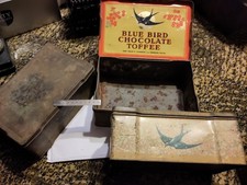 4x Vintage Bluebird Chocolate Toffee Boxes