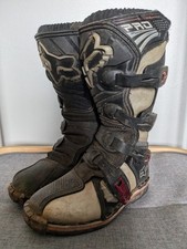 Vintage Pro Motorcycle Steel Toe Cap Boots Riding Racing Black Bike Cycle UK 2