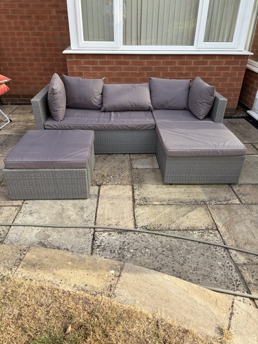 Rattan effect corner - corner, set