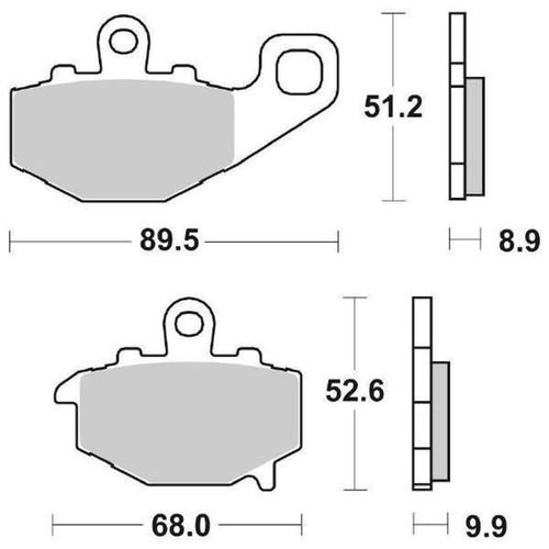 Pair brake pads 687hf 687 - pair,